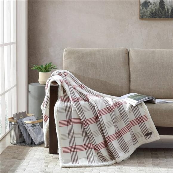 Ultra Soft Plush Throw Blanket Faux Shearling Popcorn Fleece Oversized Cozy - Picture 2 of 7